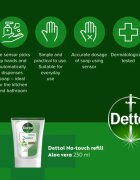 Dettol Hydrate Liquid Hand Wash polnilo za brezstični dozirnik mila Aloe Vera 250 ml
