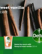 Dettol Soft on Skin Kids No-Touch Refill polnilo za brezstični dozirnik mila Honey & Vanilla 250 ml
