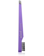 Diva & Nice Cosmetics Accessories pinceta poševna s krtačko Purple 1 kos