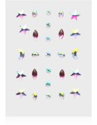 Diva & Nice Cosmetics Face Stones nalepke za obraz Pink Tears 35 kos