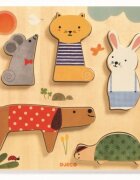DJECO Wooden Block Puzzle Pets aktivnostna vstavljanka 12m+ 1 kos