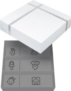 Dooky Luxury Memory Box Triple Frame Printset set za odtis dojenčkovih dlani in stopal 1 kos