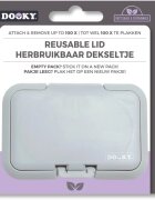 Dooky Reusable Lid Grey Card pokrovček za vlažilne robčke 1 kos