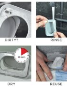 Dooky Reusable Lid Grey Card pokrovček za vlažilne robčke 1 kos