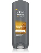 Dove Men+Care Sandalwood&Vanilla gel za prhanje za obraz telo in lase za moške 250 ml