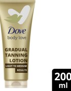 Dove Sunless Tan samoporjavitveni losjon za telo odtenek Fair to Medium 200 ml