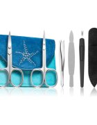 DuKaS Premium Line Solingen 216 set za manikiro + etui Blue-Turquoise