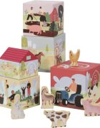 eliNeli Stacking Tower Farm kocke za otroke 12m+ 1 kos