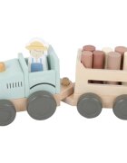 eliNeli Wooden Tractor Farm igrača iz lesa za otroke 18m+ 10 kos