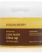 EQQUALBERRY Collagen Glow Up Gel Toner Pads tonizirajoče blazinice za osvetlitev kože 60 kos