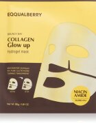 EQQUALBERRY Collagen Glow Up Hydrogel Mask maska iz platna s posvetlitvenim in vlažilnim učinkom z gelasto teksturo 30 g