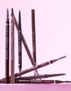 essence Micro Precise vodoodporen svinčnik za obrvi s krtačko odtenek 02 Taupe 0.05 g