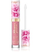 Eveline Cosmetics Flower Garden Kremni sijaj za ustnice s hialuronsko kislino odtenek 01 Delicate Rose 4.5 ml