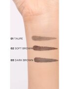 Eveline Cosmetics Micro Precise vodoodporen svinčnik za obrvi s krtačko 2v1 odtenek 01 Taupe 4 g
