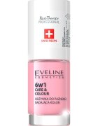 Eveline Cosmetics Nail Therapy Care & Colour balzam za nohte 6 v 1 odtenek Rose 5 ml