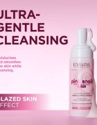 Eveline Cosmetics Pink Snail Glazed Skin Effect nežna čistilna pena za obraz 150 ml