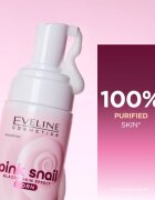 Eveline Cosmetics Pink Snail Glazed Skin Effect nežna čistilna pena za obraz 150 ml