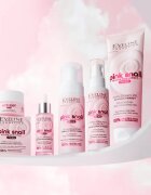 Eveline Cosmetics Pink Snail Glazed Skin Effect nežna čistilna pena za obraz 150 ml