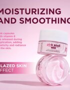 Eveline Cosmetics Pink Snail Glazed Skin Effect posvetlitvena krema proti gubam 50 ml