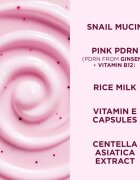 Eveline Cosmetics Pink Snail Glazed Skin Effect posvetlitvena krema proti gubam 50 ml