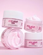 Eveline Cosmetics Pink Snail Glazed Skin Effect posvetlitvena krema proti gubam 50 ml