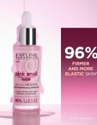 Eveline Cosmetics Pink Snail Glazed Skin Effect serum za osvetljevanje za obraz 30 ml
