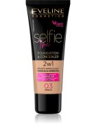 Eveline Cosmetics Selfie Time puder in korektor 2 v 1 odtenek 03 Vanilla 30 ml