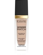 Eveline Cosmetics Wonder Match dolgoobstojni tekoči puder s hialuronsko kislino odtenek 12 Light Natural 30 ml