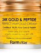Farmstay 24K Gold & Peptide Perfect Ampoule Cream vlažilna krema proti staranju kože 80 ml