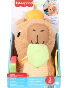 Fisher-Price Snuggly Snacky Capy plišasta igrača z ropotuljico 1 kos