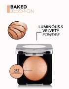 flormar Blush-On Baked Rdečilo za posvetlitev odtenek 043 Golden Peach 4 g