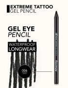 flormar Extreme Tattoo Gel Pencil vodoodporni gel svinčnik za oči odtenek 06 Onyx 1.2 g