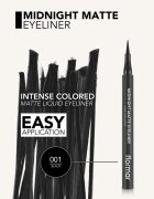 flormar Midnight Matte Eyeliner črtalo za oči v obliki flomastra z mat učinkom odtenek 01 Black 12 ml