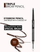 flormar Triple Brow Pencil svinčnik za obrvi 3v1 odtenek 003 Coffee 0.75 g