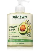 Folk & Flora Avocado & Olive tekoče milo za občutljivo kožo 500 ml