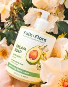 Folk & Flora Avocado & Olive tekoče milo za občutljivo kožo 500 ml