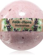 Folk & Flora Blackcurrant kroglica za kopel z osvežujočim učinkom 130 g