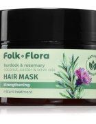 Folk & Flora Burdock & Rosemary globinsko krepilna maska za lase 200 ml