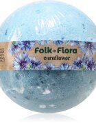 Folk & Flora Cornflower kroglica za kopel 130 g