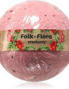 Folk & Flora Cranberry kroglica za kopel 130 g