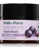 Folk & Flora Keratin & Black Currant regeneracijska maska za lase 200 ml