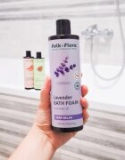 Folk & Flora Lavender pena za kopel s pomirjajočim učinkom 400 ml