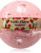 Folk & Flora Raspberry kroglica za kopel 130 g