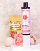 Folk & Flora Raspberry kroglica za kopel 130 g