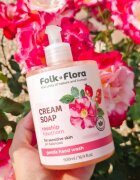 Folk & Flora Rosehip & Hawthorn kremasto tekoče milo za občutljivo kožo 500 ml