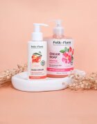 Folk & Flora Rosehip & Hawthorn kremasto tekoče milo za občutljivo kožo 500 ml