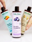 Folk & Flora Sea Buckthorn obnovitveni šampon za barvane in poškodovane lase 400 ml
