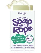 Friendly Soap Soap on a Rope Peppermint & Poppy Seeds naravno milo na vrvici 95 g