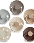 FRIGG 6-Pack Pacifiers Round Silicone Size 2 duda Earthy Wonder 6 kos