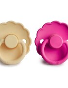 FRIGG Daisy Size 2:6-18 months duda Pale Daffodil/Fuchsia 2 kos